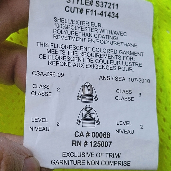 Work King Safety Rain Jacket Size Large - Picture 10 of 15